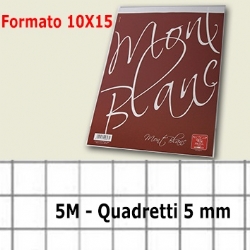 Block Notes Blocco - 70 Fogli 10X15 mm Scuola a Quadretti 5M - 65 grammi