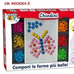 Chiodini - Teorema - Plasti Art - Gioco in scatola - Bambino Bambina - Colori Rosso Giallo Blu Verde Rosa Fuxia Arancione Azzurro