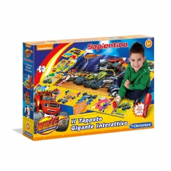 Clementoni - Tappeto Gigante Interattivo - Puzzle Gioco in scatola Blaze - Macchine - Bambino