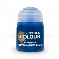Colore Citadel Contrast blu Ultramarines Blue da 18ml per pittura veloce semplice miniature Warhammer opaco e uniforme