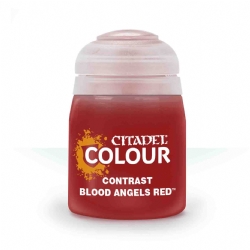Colore Citadel Contrast rosso sangue Blood Angels Red da 18ml per pittura veloce semplice miniature Warhammer opaco e uniforme