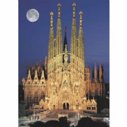 Educa 10616 - Puzzle 1000 pezzi - Fluorescente - La Sagrada Famiglia - Barcellona - Spagna