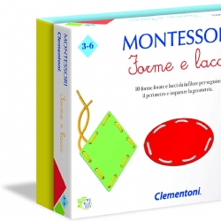 Forme e Lacci - Montessori - Gioco in Scatola - Clementoni - Scuola Istruzione Geometria Bambino Bambina
