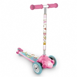 Monopattino Hello Kitty Mondo 18730 con 3 ruote twist e roll scooter colore rosa e bianco
