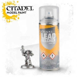 Primer Spray Citadel Colour Grigio metallico realistico Leadbelcher da 400ml per pittura miniature Warhammer 40000 Kill Team Age of Sigmar Warcry