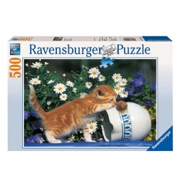 Ravensburger 141043 - Puzzle 500 pezzi - Gattino curioso
