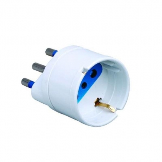 Adattatore Propart Spina 2P T 16A Presa Schuko Tedesca Bianco - 2