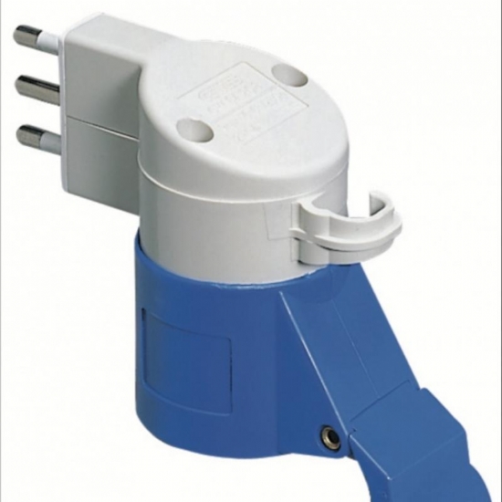 Adattatore da Presa Civile a Presa Industriale Gewiss GW64208 2P T Blu 16A 230V  - 1