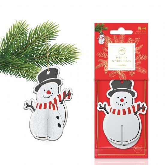 Aroma Home Ciondoli  Profumati 3D in Cellulosa  Natalizi forma di Angelo Palla Fiocco e Pupazzo di Neve  - 2
