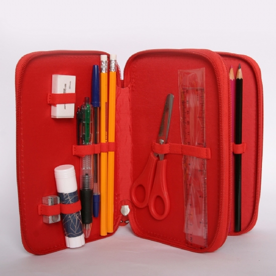 Astuccio 3 zip - Spiderman Uomo ragno -  Scuola materna dell'infanzia Asilo Elementare - Colori Pastello Pennarello Cera Acquerello - Set Scuola - 2