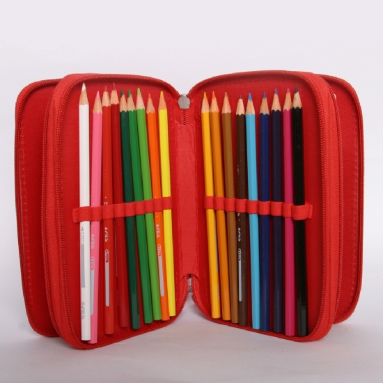 Astuccio 3 zip - Spiderman Uomo ragno -  Scuola materna dell'infanzia Asilo Elementare - Colori Pastello Pennarello Cera Acquerello - Set Scuola - 2