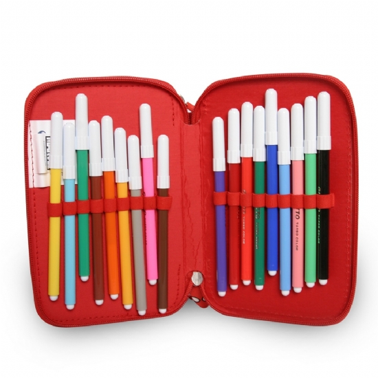 Astuccio 3 zip - Spiderman Uomo ragno -  Scuola materna dell'infanzia Asilo Elementare - Colori Pastello Pennarello Cera Acquerello - Set Scuola - 2