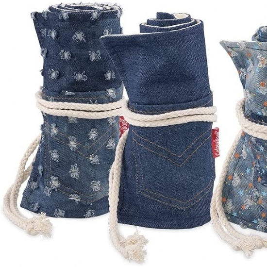 Astuccio arrotolabile in jeans - Roll Jeans - Colourbook - Portacolori - 1