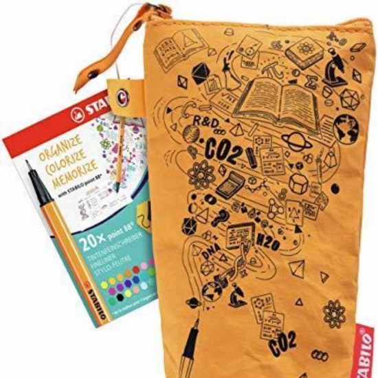 Astuccio in Carta Resistente e Lavabile con 20 Pennarelli Fineliner Point 88 - 1