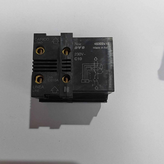 Ave Sistema45 45322x10 interruttore magnetotermico differenziale bipolare con un polo protetto 10A 220V nero scuro - 2