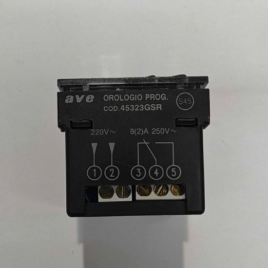 Ave Sistema45-45323GSR orologio programmatore giornaliero-settimanale 2 moduli monocanale elettronico pilotato al quarzo 220V 8A - 2