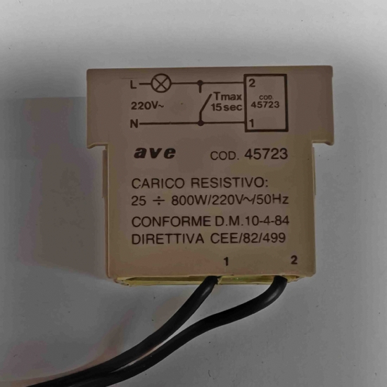 Ave Sistema45 45723 medialuce elemento per preavviso di spegnimento grigio chiaro - 2