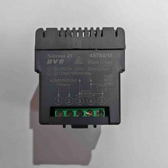 Ave Sistema45 45784/M segnalatore di gas metano alimentazione 12Vca assorbimento 2VA nero scuro - 2