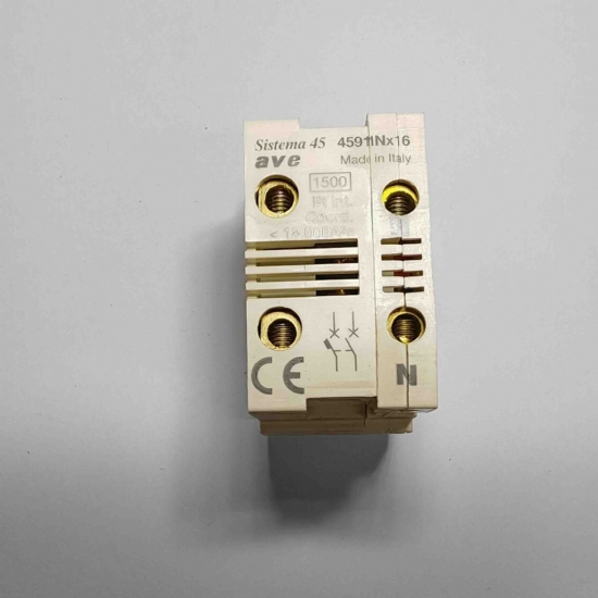 Ave Sistema45 45911Nx16 interruttore magnetotermico 1P+N C16 16A 230V bianco chiaro - 2