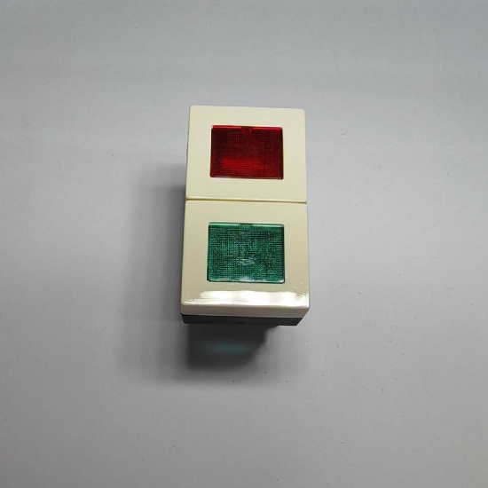 Ave Sistema45 45967 doppio portalampade di segnalazione 1 rosso 1 verde bianco chiaro - 1