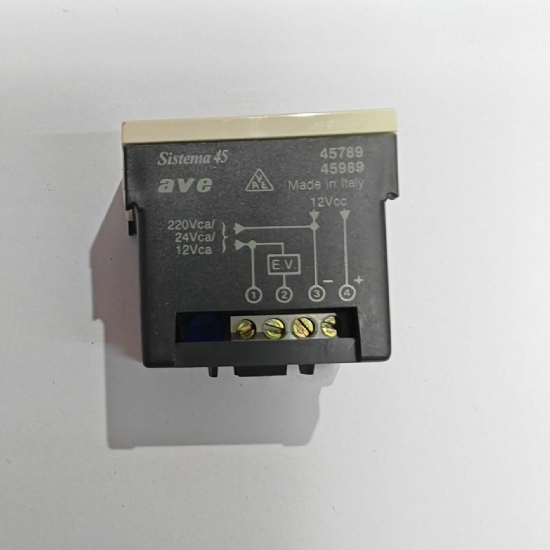 Ave Sistema45 45989 rel� statico per comando elettrovalvola 220V 24V 12V 1A 50-60Hz bianco chiaro - 2