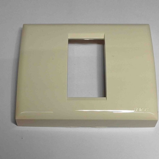 Ave Sistema45 45P11BP placca in tecnopolimero per scatola tonda1 modulo bianco chiaro - 1