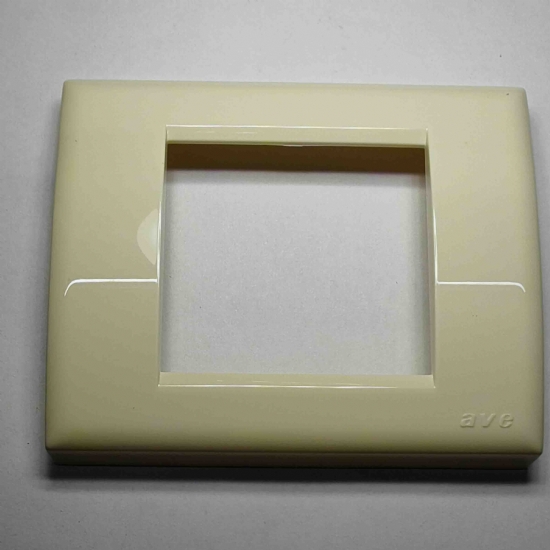 Ave Sistema45 45P12BP placca in tecnopolimero per scatola tonda bianco chiaro 2 moduli - 1