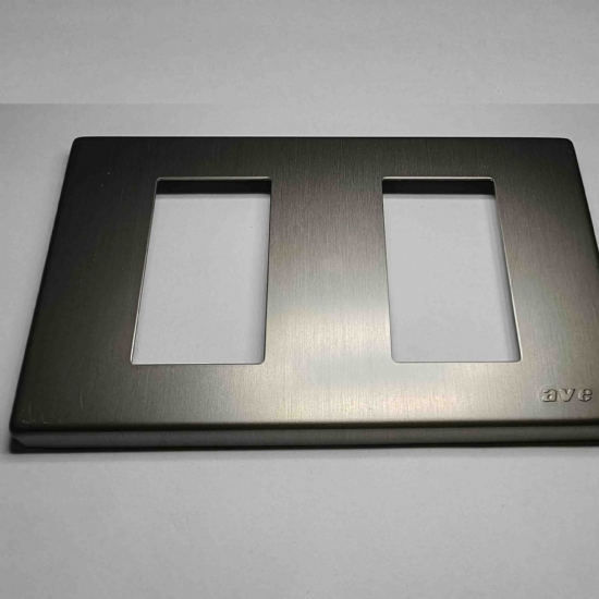 Ave Sistema45 45P42 placce metalliche color visone per 2 combinazioni separate 2 moduli  - 1