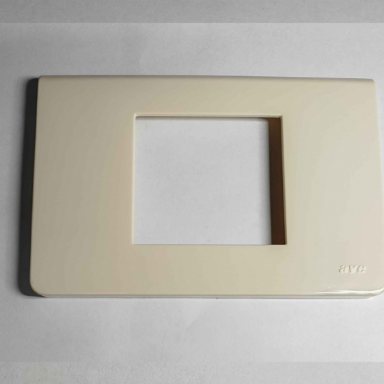 Ave Sistema45 45P62 placca in tecnopolimero 2 moduli bianco chiaro - 1