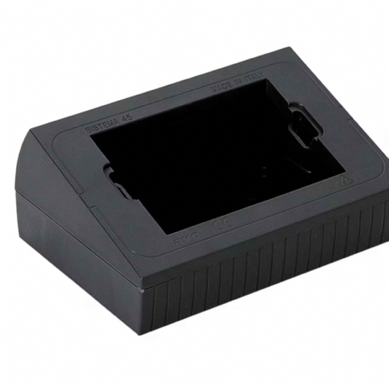 Ave Sistema45 45SI03GN scatola inclinata da arredo da parete o da tavolo 3 moduli nero scuro - 1