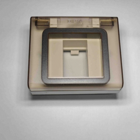 Ave Sistema45 45SP31 coperchi con sportello stagni IP55 per 1 modulo habitat per scatole 45SC32 e 45SC34 grigio chiaro - 1