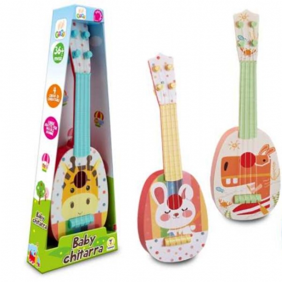 Baby Chitarra Gogo Teorema Giocattolo Bambini 4 Corde Colori Assortiti dai 36 mesi in su - 1