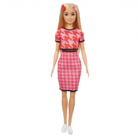 Barbie Fashionistas Bionda con Tshirt Rosa e Gonna Rosa FBR37 GRB59  - 2