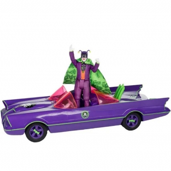 Batmobile con Joker  Gold Label  DC Retro Action Figure con Veicolo Batman 66 McFarlane Toys - 1