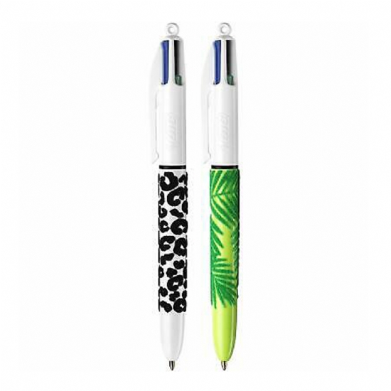 Bic 4 Colours - Velours - Penna a sfera - 4 Punte - Blu Nero Rosso Verde - 1