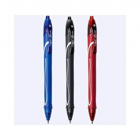 Bic Gel ocity  Quick Dry Penna a Gel  Punta Media  Blu Rosso Nero - 1