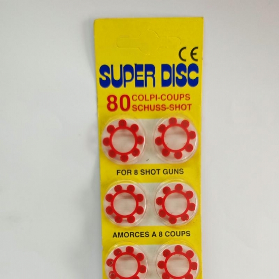 Blister Munizioni Super Disc Caricatore 80 Colpi per Pistola Giocattolo Villa Giocattoli - 1
