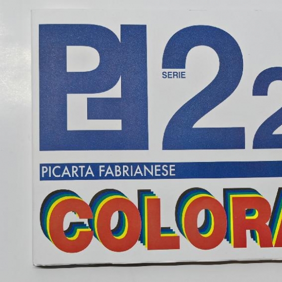 Blocco Album Disegno Picarta Fabrianese PF 220gr 24x33 Lato Liscio e Ruvido 20Fogli Colorati - 1