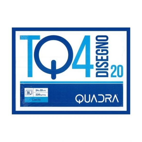 Blocco Album Disegno Quadra TQ2 24x33 Liscio Liscio Riquadrato 20 Fogli 220gr  - 2