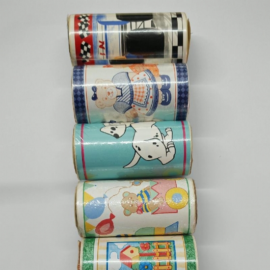 Bordi Decorativi Pareteo Mobili Autoadesivi Carta da Parati Camera Bambini Greche Orsetti Carica 101 Formula1 Animali Paesaggi 106mm per 10metri - 1