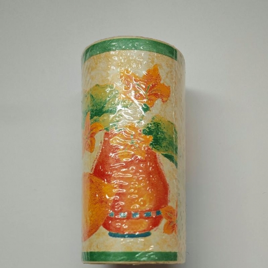 Bordi Decorativi Pareteo Mobili Autoadesivi Carta da Parati Greche Floreali e Frutta Stilizzate Altezza 106mm per 10metri - 1