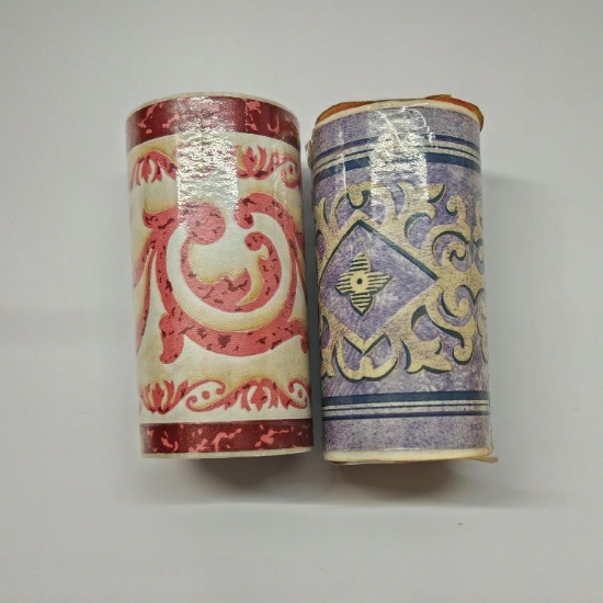 Bordi Decorativi Pareteo Mobili Autoadesivi Carta da Parati Greche Floreali Geometriche Stilizzate Altezza 106mm per 10metri - 2