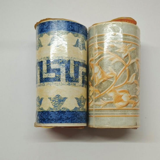 Bordi Decorativi Pareteo Mobili Autoadesivi Carta da Parati Greche Floreali Geometriche Stilizzate Altezza 106mm per 10metri - 2