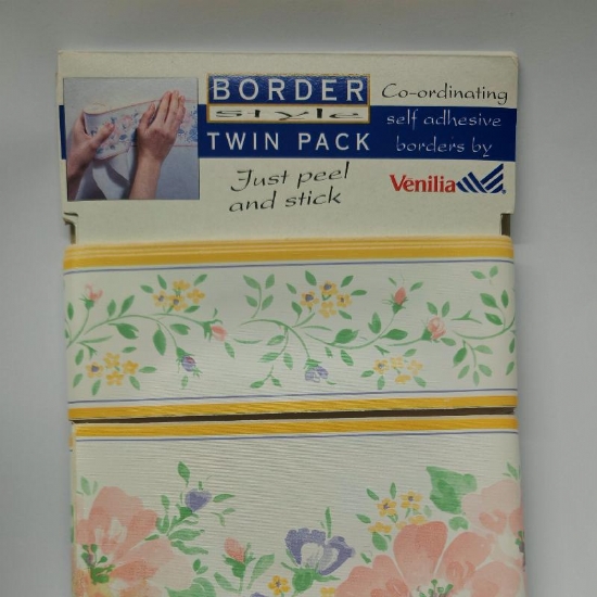 Bordi Decorativi Venilia Autoadesivi Carta da Parati Greche Floreali Geometriche Orsetto Doppio Pacco Altezza 5 e 10cm per 5 metri - 1