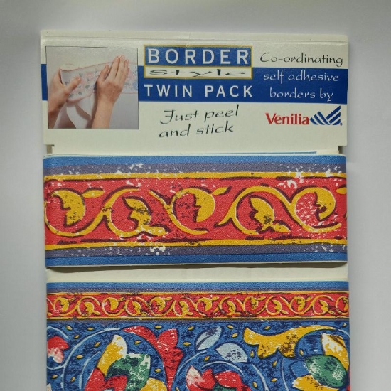 Bordi Decorativi Venilia Autoadesivi Carta da Parati Greche Floreali Geometriche Orsetto Doppio Pacco Altezza 5 e 10cm per 5 metri - 2