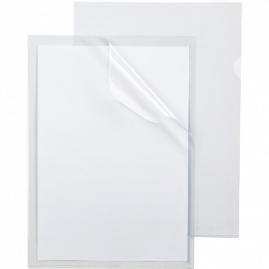 Busta Cartellina A4 Trasparente PPL Pesante Antiriflesso con Apertura su 2 Lati a L 22X30 CM 50 pezzi - 1