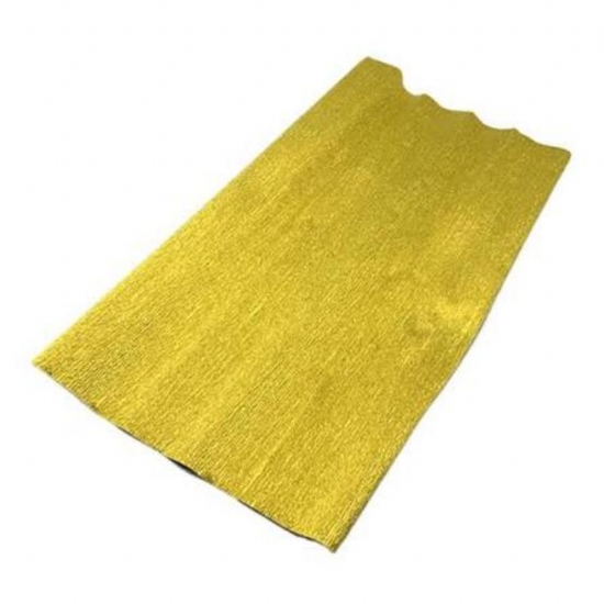 Carta Crespa 401 Rotolo 50 x 150 cm 60 grammi Colore Metalizzato Oro - 1
