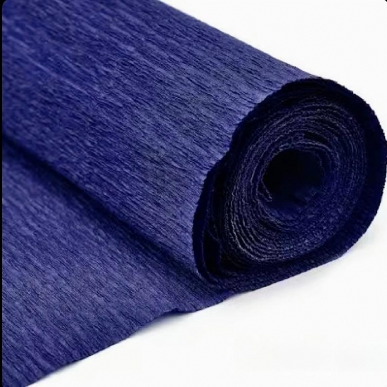 Carta Crespa 561 Rotolo 50 x 250 cm 180 grammi Colore Blu Scuro - 1