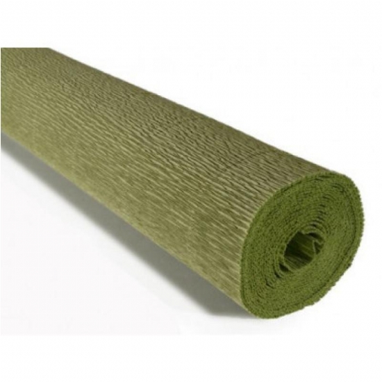 Carta Crespa 562 Rotolo 50 x 250 cm 180 grammi Colore Verde Salvia - 1