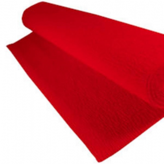 Carta Crespa 580 Rotolo 50 x 250 cm 180 grammi Colore Rosso Arancio - 1